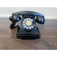 Telephone NORTHERN ELECTRIC CANADA Rotary Black F1 1940s Vintage It Works