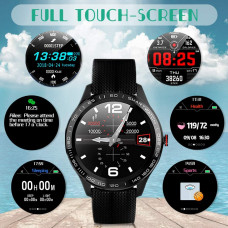 Senbos Mens Smart Watch 1.3inch Colored Touchscreen Bluetooth Fitness Tracker IP68 Waterproof Sport Watch with Heart